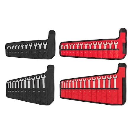 Tekton Stubby and Standard Length Combination Wrench Set with Pouch, 50-Piece (1/4 - 3/4 in., 6 - 19 mm) WCB94902